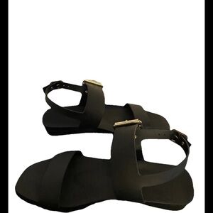 Bared Footwear sanderlings Mightnight Black Rubber Latex Sandals Women’s 38,8
